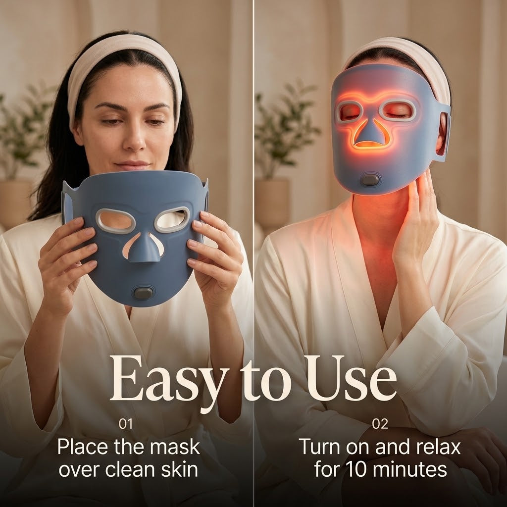 Luminae Pro LED Face Mask – 320 LEDs | 3-Min Daily Skin Care Treatment